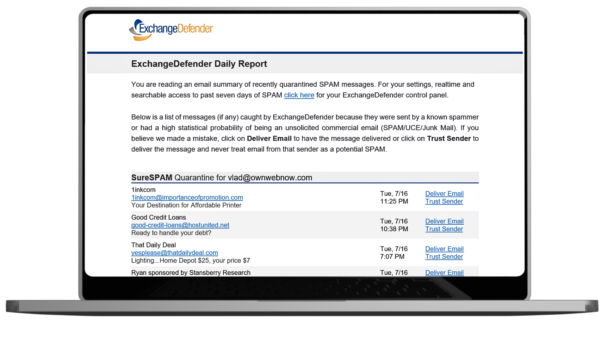Quarantine Reports