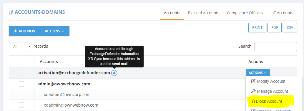 Managing ExchangeDefender Automatic Account Enrollment ...
