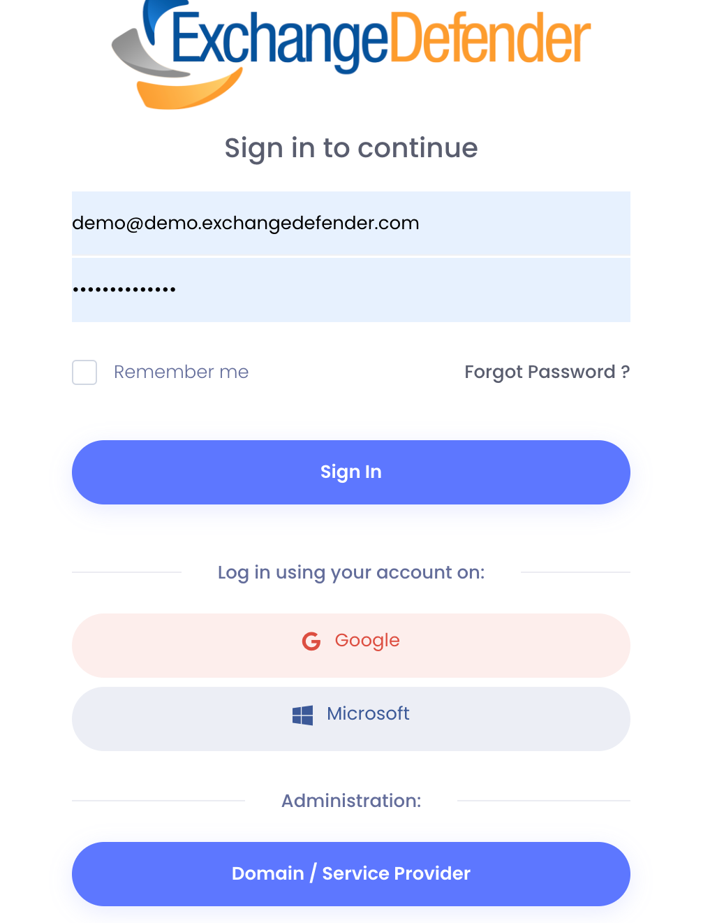 ExchangeDefender OAuth